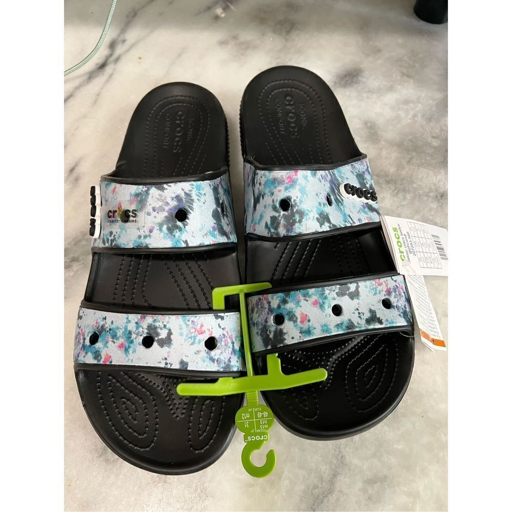Crocs Classic Tie Dye Graphic Slide Sandal Slip On 207283-988 Men’s 13